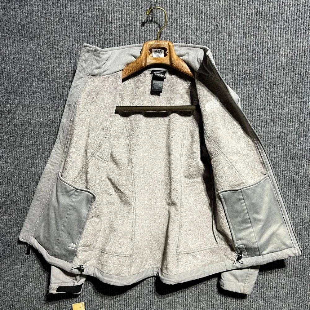 The North Face Apex Bionic Jacket Women Size S‎ Gray Softshell Fleece Lined Coat